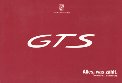 Porsche 911 Carrera GTS Typ 991 Prospekt 9.2014