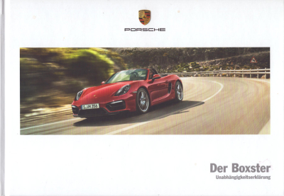 Porsche Boxster Typ 981 Prospekt 3.2015