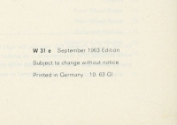 Preview: Porsche 356 C Bedienungsanleitung 9.1963 e