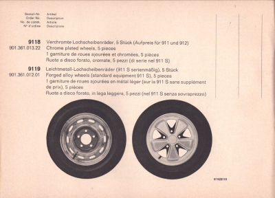 Preview: Porsche 911 / 911 S / 912 Zubehör-Katalog 11.1966