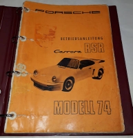 Preview: Porsche 911 Carrera RSR Bedienungsanleitung 1974