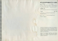 Preview: Porsche 911 Turbo Bedienungsanleitung 11.1975 e