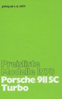 Porsche 911 Preisliste 6.1977