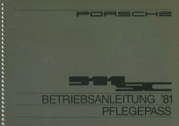 Porsche 911 SC Bedienungsanleitung 1981 Reprint