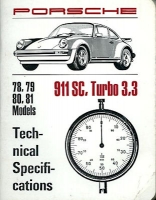 Porsche 911 SC Turbo 3.3 Typen, Maße, Toleranzen 1978-1981 e
