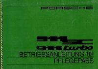 Porsche 911 SC / Turbo Bedienungsanleitung 1982