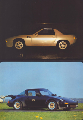 b & b Porsche 930 Turbo Targa Prospekt-Mappe 1980er Jahre
