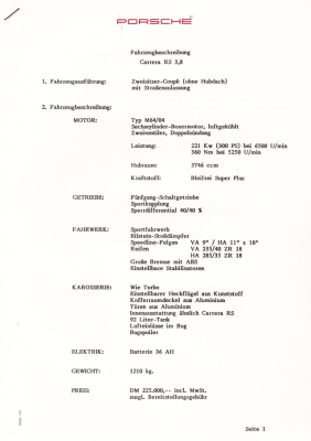 Preview: Porsche Carrera RS 3,8 und RSR 3,8 Angebot 6.1993