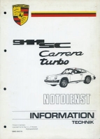 Porsche 911 Carrera Turbo Notdienst Information ca. 1985