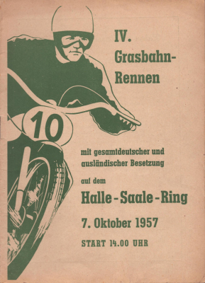 Programm 4. Grasbahnrennen Halle-Saale-Ring 7.10.1957