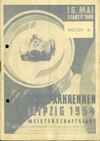 Programm Leipziger Stadtparkrennen 16.5.1954
