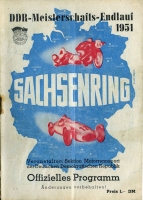 Program Sachsenringrennen 29.9.1951