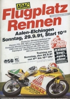 Program Flugplatzrennen Aalen-Elchingen 28./29.9.1991