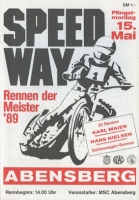 Programm Abensberg Speedway 15.5.1989