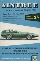 Program Aintree / Liverpool British Grand Prix 18.7.1959