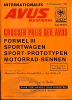 Programm AVUS 9./10.9.1967