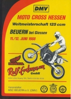 Program Beuern Moto-Cross 11.6.1988