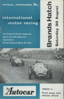 Programm Brands Hatch International Motor Racing 30.8.1958