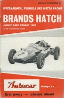 Program Brands Hatch International F 1 Motor Racing 1.8.1960