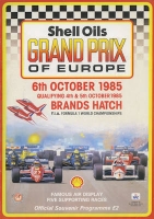 Program Brands Hatch Formula 1 4./6.10.1985