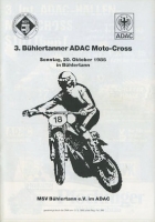 Programm Bühlertanner Moto-Cross 20.10.1985