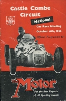 Programm Castle Combe National Car Race Meeting 4.10.1952