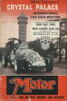Programm Crystal Palace International Car Race Meeting 25.5.1953