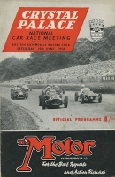 Programm Crystal Palace International Car Race Meeting 19.6.1954