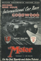 Programm Goodwood International Car Race Meeting 22.8.1953