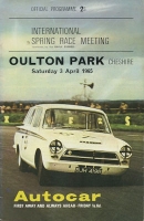 Program Oulton Park, Cheshire International Spring Race Meeting 3.4.1965