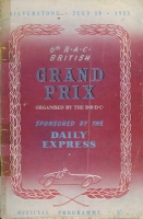 Programm Silverstone 6th RAC British Grand Prix 18.7.1953