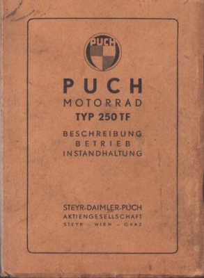 Puch Typ 250 TF Bedienungsanleitung 4.1950