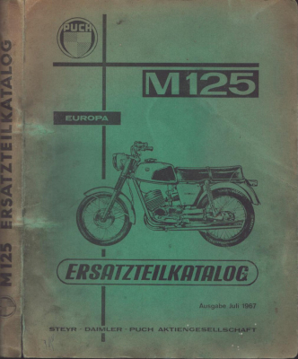 Puch M 125 Ersatzteilliste 7.1967