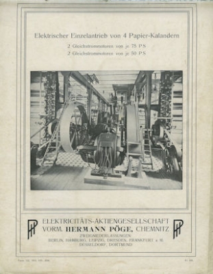 Preview: Elektricitäta AG vorm. H. Pöge Katalog ca. 1910