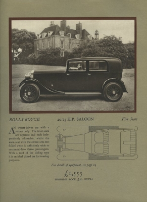 Rolls-Royce 20-25 HP Prospekt 1932