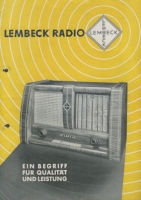Lembeck Radio Typ Atlantis Prospekt 1950er Jahre