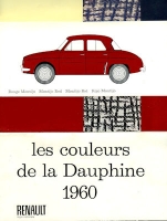 Renault Dauphine colors 1960