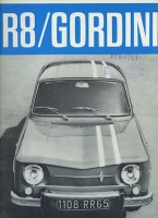 Renault 8 Gordini brochure 1965