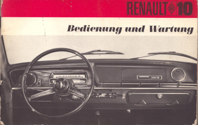Renault R 10 Bedienungsanleitung 7.1968