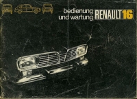 Renault 16 Bedienungsanleitung 1972