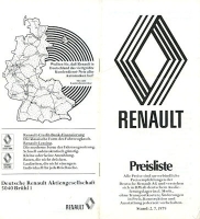 Renault Preisliste 7.1979