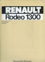 Renault Rodeo 1300 Pressemappe 4.1980