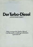 Renault 30 Turbo Diesel brochure ca. 1982