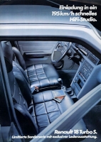 Renault 18 Turbo S brochure ca. 1983