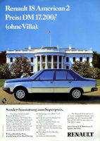 Renault 18 American 2 brochure ca. 1984