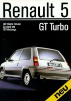 Renault 5 GT Turbo brochure ca. 1985