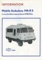 Robur Mobile Ambulanz MA-R 5 brochure 1987