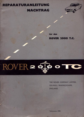 Rover 2000 T.C Reparaturanleitung 1960er Jahre