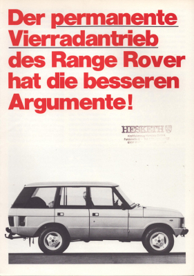 Range Rover Prospekt ca. 1984