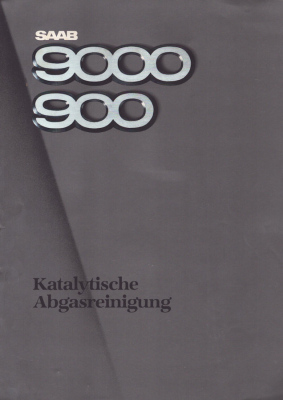 Saab 900 9000 Katalytische Abgasreinigung Prospekt 1986